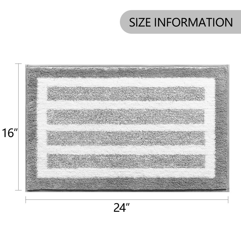 Highland Dunes Ellum Striped Bath Rug Wayfair